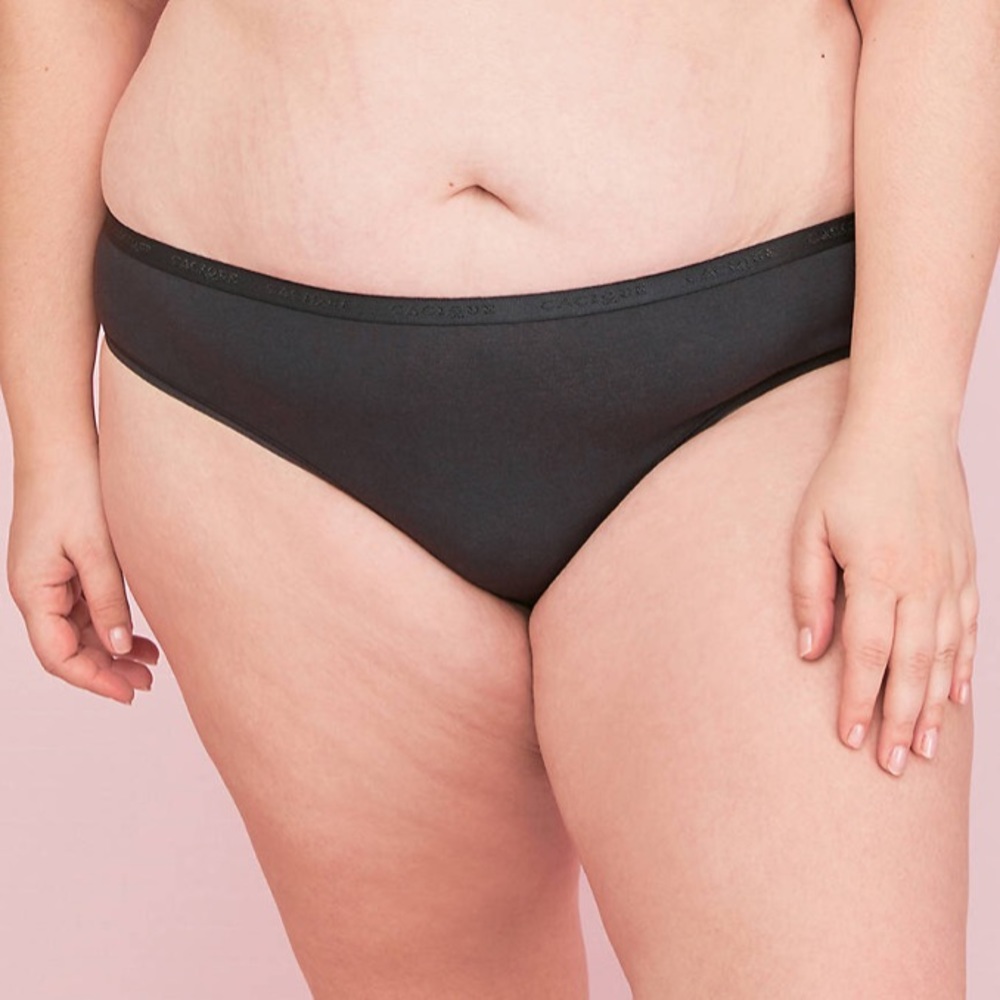 Cotton black thong